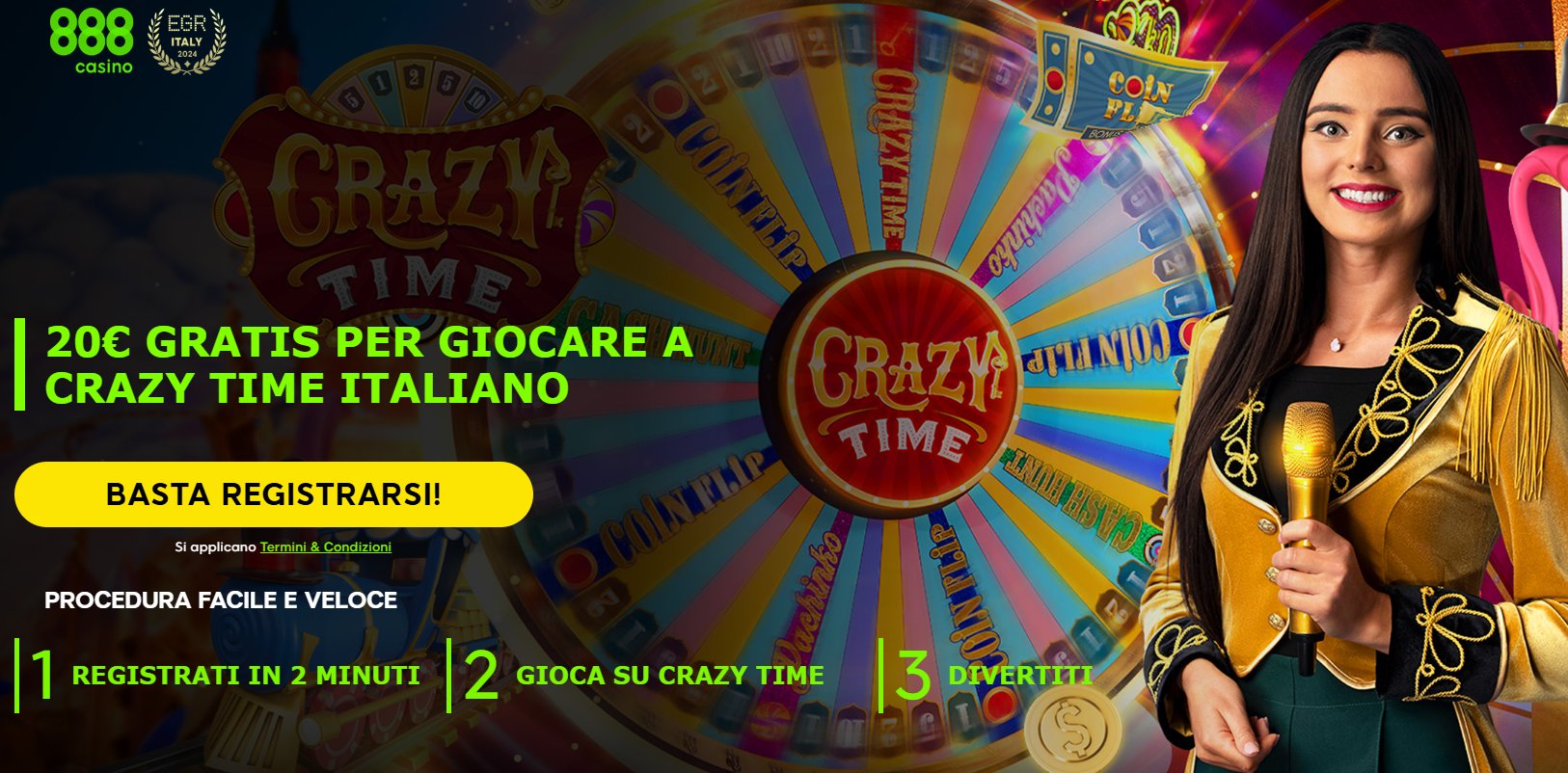 crazy time bonus senza deposito